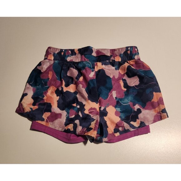 Reebok Running Shorts Womens Multicolor Splatter Stretch Lined Womens Small NEW - Picture 3 of 11